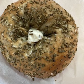 Rubinstein Bagels South Lake Union - Rosemary bagel with truffle cream cheese - Bagels Near Me - Seattle, Washington Rubinstein Bagels South Lake Union - Rosemary bagel with truffle cream cheese - Bagels Near Me - Seattle, Washington