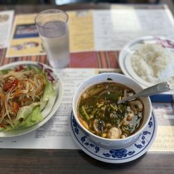 SouLao'd Kitchen - Papaya salad, 16. Tom Yum.  Fresh. Authentic flavors. Spicy and so good.