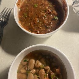 Salsa and beans