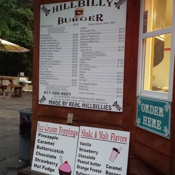 Hillbilly Burgers - menu and prices - Burgers Near Me - Lebanon, Missouri Hillbilly Burgers - menu and prices - Burgers Near Me - Lebanon, Missouri