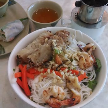 Pho So 1 - #55!! Charbroiled shrimp + eggrolls with vermicelli noodles - Vietnamese Near Me - Van Nuys, California