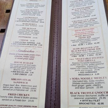Shadowbrook - Menu - American Near Me - Capitola, California