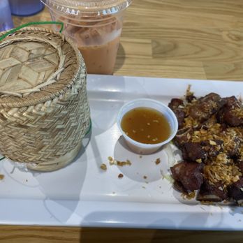 Lotus Kitchen - Crispy Fried Pork Riblets with Sticky Rice and Jeo som - Laotian Near Me - Mansfield, Texas Lotus Kitchen - Crispy Fried Pork Riblets with Sticky Rice and Jeo som - Laotian Near Me - Mansfield, Texas