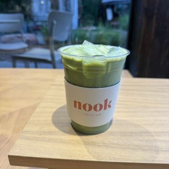 Nook Coffee Bar - matcha latte with oat milk - Coffee & Tea Near Me - Costa Mesa, California