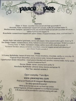 Menu photo 3 Peace Pies Encinitas, CA Menu photo 3 Peace Pies Encinitas, CA