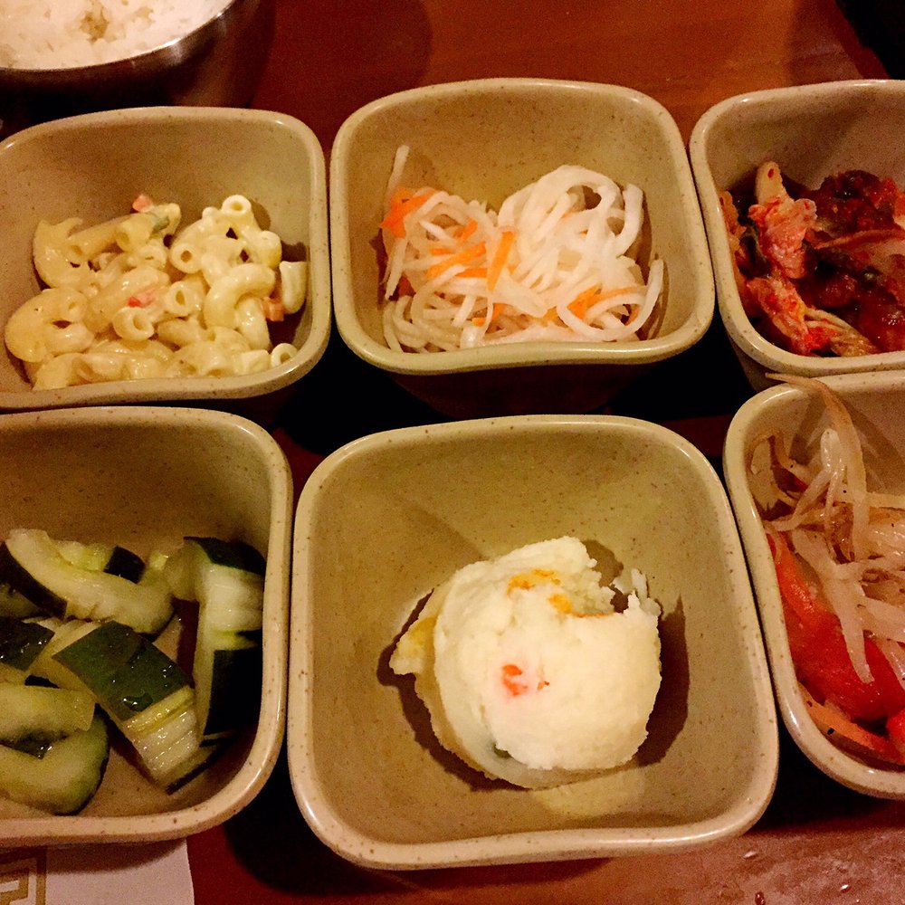 Hanmaru - Assorted small dishes for free. Love the mashed potatoes. - Korean Near Me - Allston, Massachusetts Hanmaru - Assorted small dishes for free. Love the mashed potatoes. - Korean Near Me - Allston, Massachusetts
