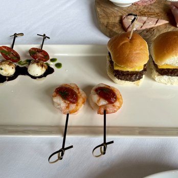 Create Catering and The Dining Studio - Hors d'oeuvres - caprese pick, shrimp cocktail, tiny cheeseburgers - Caterers Near Me - Minneapolis, Minnesota