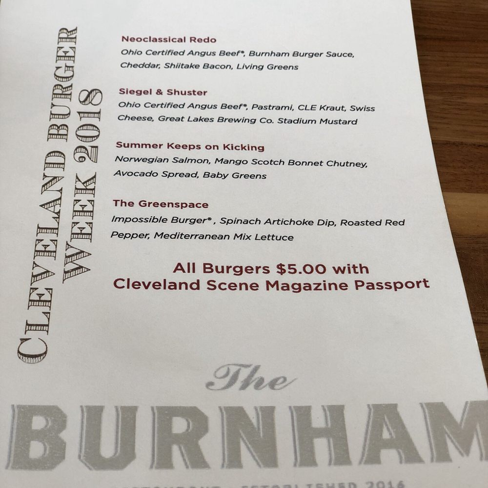 The Burnham Restaurant - New American Near Me - Cleveland, Ohio