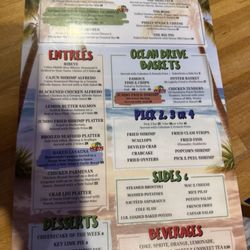 Harold's On the Ocean - Menu page 2 or 2