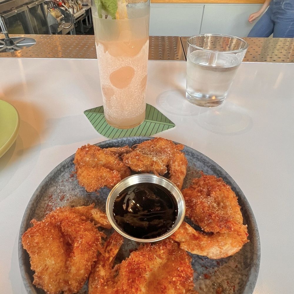 Yellowbelly - coconut shrimp with ponzu - New American Near Me - St. Louis, Missouri Yellowbelly - coconut shrimp with ponzu - New American Near Me - St. Louis, Missouri