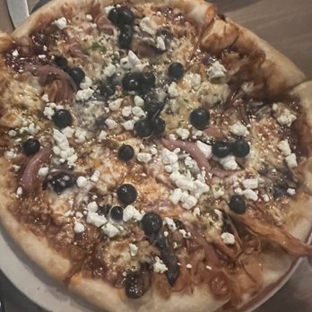 Farm & Fire - Rabbit goat cheese Demi-glacé pizza - Canadian (New) Near Me - Banff, Alberta