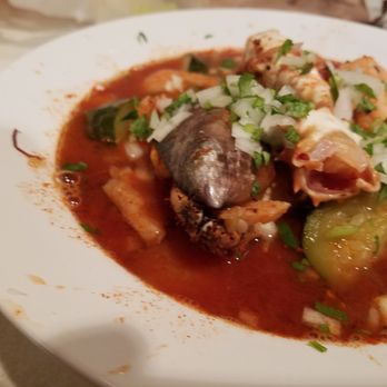 Tacos Faenas - Close up of seafood soup. - Mexican Near Me - Everett, Washington Tacos Faenas - Close up of seafood soup. - Mexican Near Me - Everett, Washington