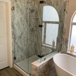 Thompson Bath Remodel - An incredible new glass shower installed with quality and care!