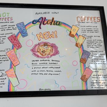 Aloha Waffle Bar - New coffee and not coffee menu - Coffee & Tea Near Me - Jacksonville, Florida