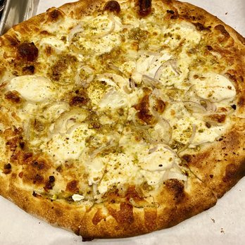 Sicily Coal Fired Pizza - Bianco- shallots pistachio hot honey and ricotta. Delish! Only thing was we didn't taste "hot honey" (tasted regular honey). - Pizza Near Me - Middletown, Connecticut Sicily Coal Fired Pizza - Bianco- shallots pistachio hot honey and ricotta. Delish! Only thing was we didn't taste "hot honey" (tasted regular honey). - Pizza Near Me - Middletown, Connecticut
