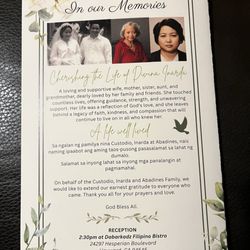 Minuteman Press - My mom's memorial church program