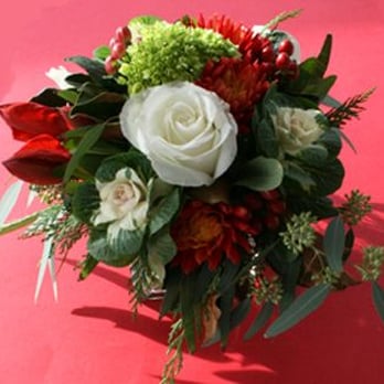 Flowers and Friends - Christmas Bouquet.. put into a nice , square glass vase. - Florists Near Me - San Clemente, California