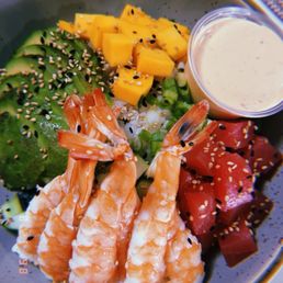 Ahi Tuna and Shrimp Bowl