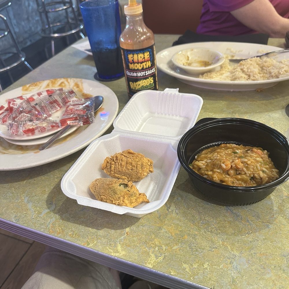 Our leftovers (Rat Toes and Étouffée).