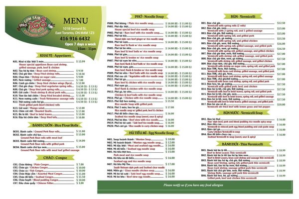 Menu photo 3 Com Tam Pho 168 Toronto, ON