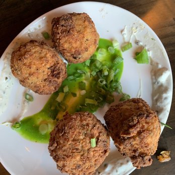 The Corner Bistro - Green pea arancini - Tapas/Small Plates Near Me - Bellaire, Michigan The Corner Bistro - Green pea arancini - Tapas/Small Plates Near Me - Bellaire, Michigan