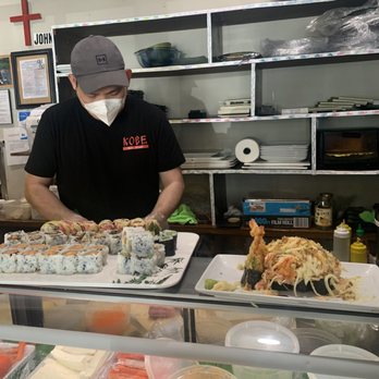 Kobe Sushi Hibachi - Master Sushi Chef Baowang of 10+ years experience is an exceptional sushi chef! He creates a wide variety of sushi cuisine for Kobe. - Japanese Near Me - Madison, Alabama Kobe Sushi Hibachi - Master Sushi Chef Baowang of 10+ years experience is an exceptional sushi chef! He creates a wide variety of sushi cuisine for Kobe. - Japanese Near Me - Madison, Alabama