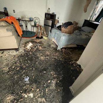 Just Do It Restorations - Fire Restoration- Fire causing floor to cave in and cause significant damage to basement room. - Damage Restoration Near Me
