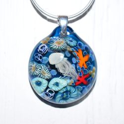 Lady Dragon Glassworks - Glass Tidal Pool Necklace