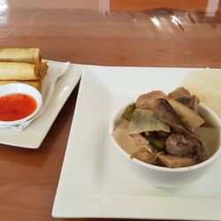Mabuhay BBQ & Grill - Lumpiang shanghai and pork sinigang
