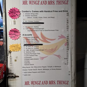 Mr. Wingz and Mrs. Thingz - Menu. - Food Trucks Near Me - Durham, North Carolina