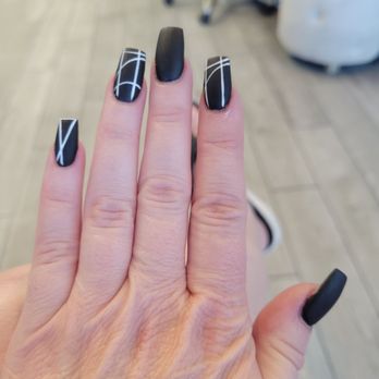 Millennium Nails & Spa - Dip nails with tips and design by Michelle! - Nail Salons Near Me - Riverside, California