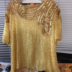 Corvallis Community Thrift Shop - Gorgeous gold top I found for $2.50 at the Black and Orange Friday event on sale.