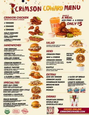 Menu photo 2 Crimson Coward Frisco, TX Menu photo 2 Crimson Coward Frisco, TX
