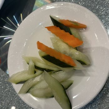 New Furama Restaurant - Aperitif given: fermented cucumber and carrots (raw) - Dim Sum Near Me - Chicago, Illinois New Furama Restaurant - Aperitif given: fermented cucumber and carrots (raw) - Dim Sum Near Me - Chicago, Illinois