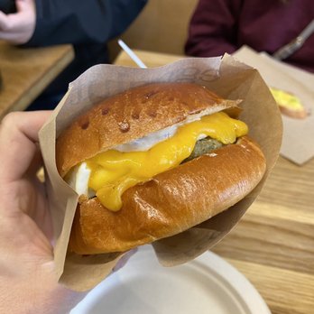 Eggslut - Sausage, Egg & Cheese - New American Near Me - Glendale, California Eggslut - Sausage, Egg & Cheese - New American Near Me - Glendale, California