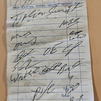 Rosie's Country Kitchen - Example of our bill that we were given. On the back was a total price. We haven't a clue if correct. June 2023 - Breakfast & Brunch Near Me - Citrus Heights, California Rosie's Country Kitchen - Example of our bill that we were given. On the back was a total price. We haven't a clue if correct. June 2023 - Breakfast & Brunch Near Me - Citrus Heights, California