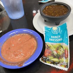 Mojitos Mexican Grill - Normal salsa mixed with ranch and their hot/spicy salsa