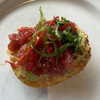 Doughbird - Spicy tuna tostada - Comfort Food Near Me - Nashville, Tennessee Doughbird - Spicy tuna tostada - Comfort Food Near Me - Nashville, Tennessee