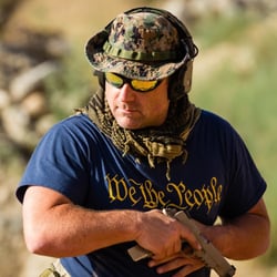 Sierra Element Tactical Firearms Training - Second Amendment Advocate Michael Ehline putting rounds down range with USMC M45 Colt (MARSOC). Oooohrah