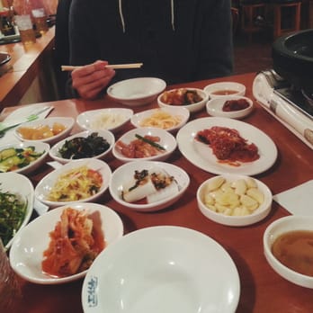 Cho Sun Ok Restaurant - Array of banchan. - Korean Near Me - Chicago, Illinois Cho Sun Ok Restaurant - Array of banchan. - Korean Near Me - Chicago, Illinois