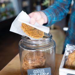 Our house-made ginger molasses cookie is both vegan and soy-free!