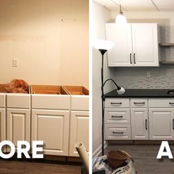 Renodise - Before & after Comparison of Kitchen transformation