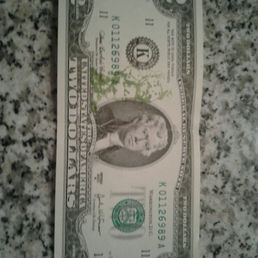 a one dollar bill