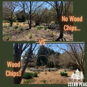 Clean Peak Landscaping - two different views of a wood chipping area - Snow Removal Near Me - West Chester, Pennsylvania Clean Peak Landscaping - two different views of a wood chipping area - Snow Removal Near Me - West Chester, Pennsylvania