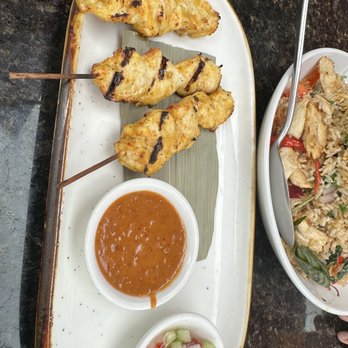 Songkran Thai Kitchen - Chicken Satay (Satai Gai) - Thai Near Me - Houston, Texas Songkran Thai Kitchen - Chicken Satay (Satai Gai) - Thai Near Me - Houston, Texas