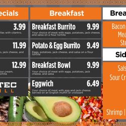 Aztec Grill - Aztec Grill New Menu 2024 page 1