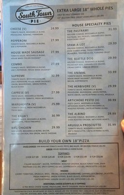 Menu photo 1 South Town Pie Seattle, WA Menu photo 1 South Town Pie Seattle, WA
