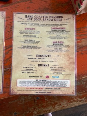 Menu photo 1 Phoenix Saloon New Braunfels, TX