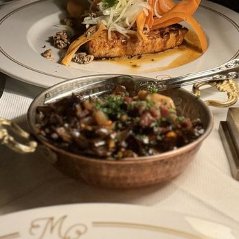 Mister Charles - Tandoori Spiced Swordfish and Roasted Maitake Mushrooms - American Near Me - Dallas, Texas
