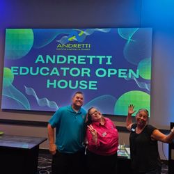 Tutor Doctor Chandler - Gilbert - Our teacher-tutor Nikki with Macy, the Events Director for Andretti Indoor Racing at the Chandler inaugural Educator Open House